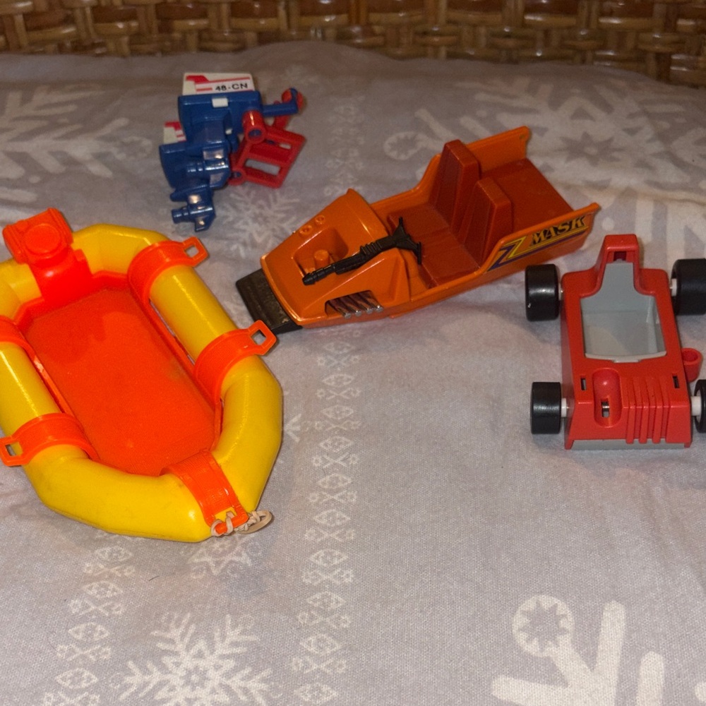Kids Toy Vehicle Set - Orange, Yellow, Red